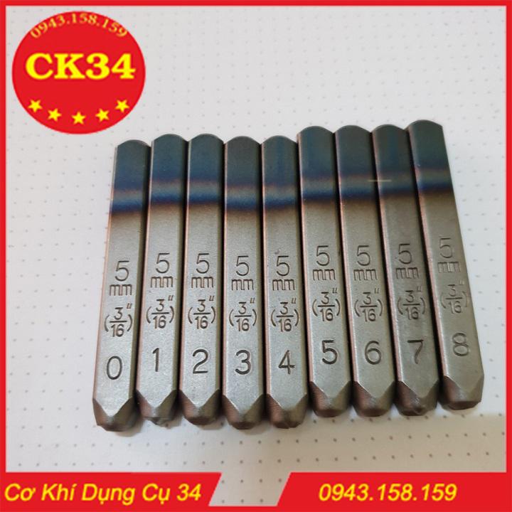 Letter Punch Set, Letter and Number Punch Set 5mm - Downward