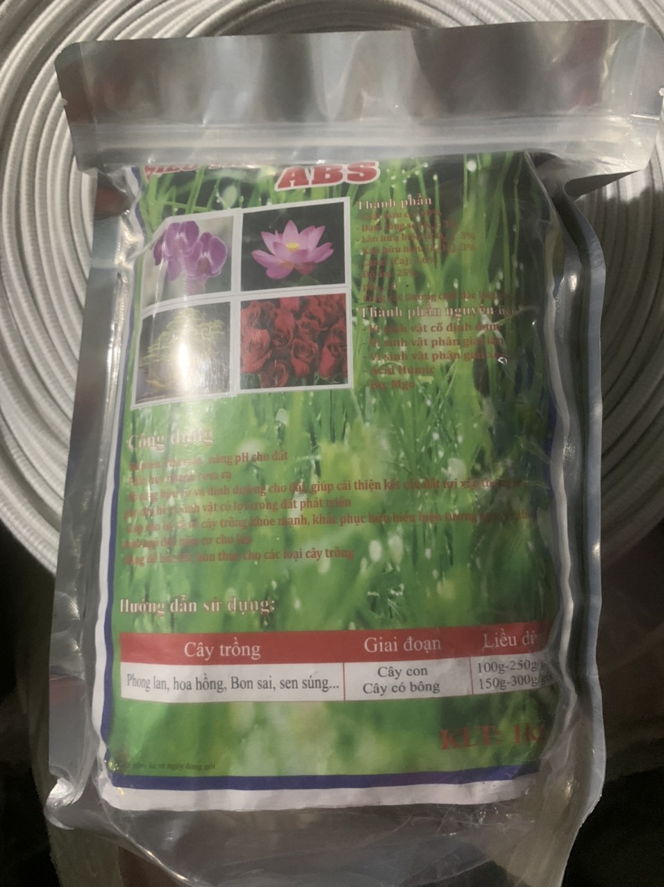 Phân trùn quế viên nén ABS gói 1kg tan chậm
