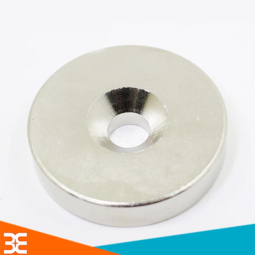 Nam Châm Đất Hiếm Tròn Có Lỗ 10x3 Lỗ 3mm