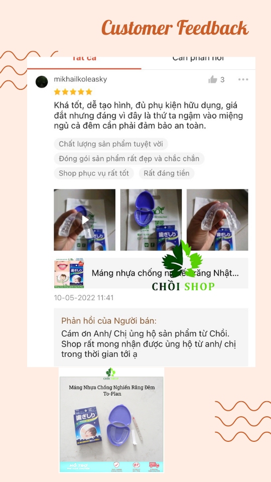 Máng chống nghiến răng đêm TO-PLAN Nhật Bản mới