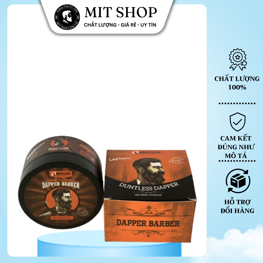Sáp Vuốt Tóc DAPPER BARBER Chính Hãng 100ml [ẢNH TỰ CHỤP - HÀNG NGON]