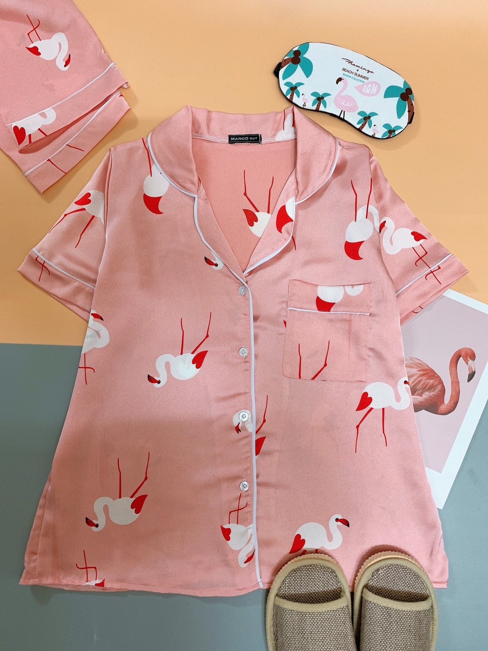PIJAMA CHẤT VẢI LỤA MỀM MÁT IN HÌNH HOẠT HÌNH SIÊU CUTE