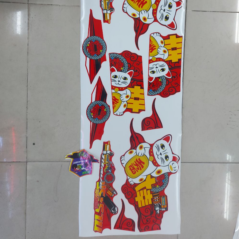 [HCM]Tem xe wave nhỏ 110  tem rời mèo thần tài cao cấp