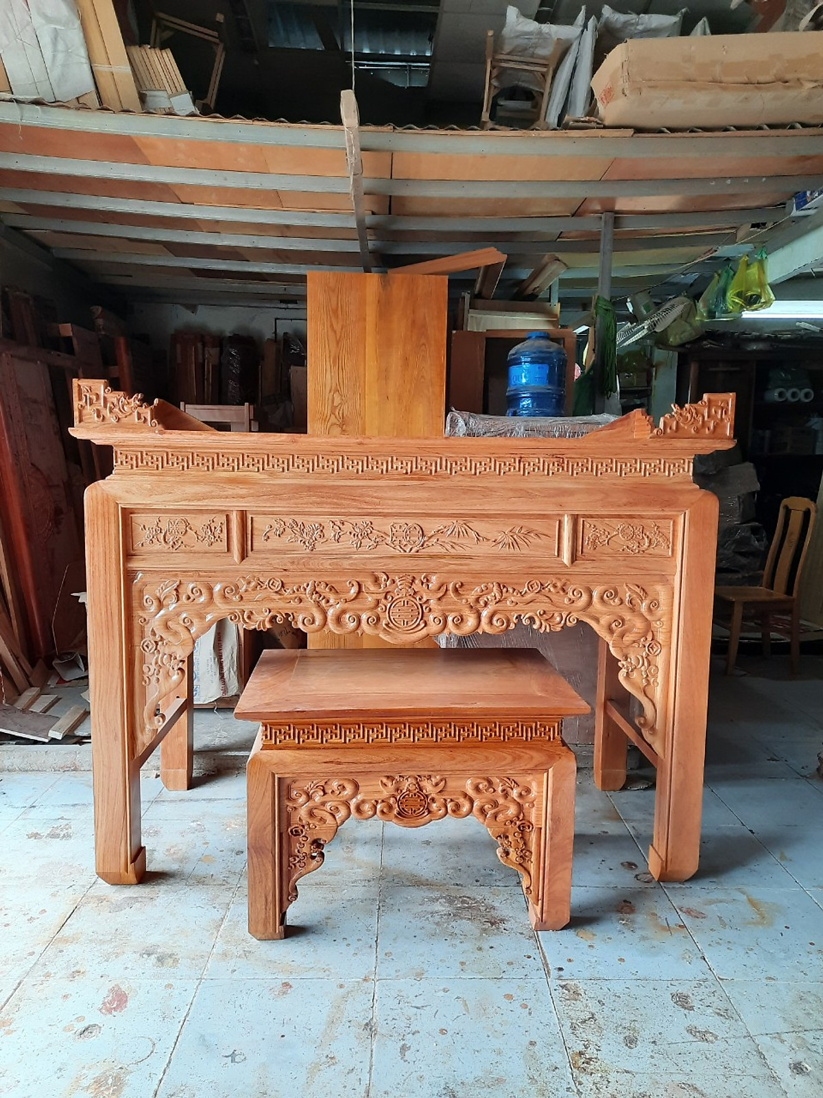 [Trả góp 0%] ÁN THỜ - BÀN THỜ GỖ HUONG ĐỎ ,BÀN THỜ GIA TIÊN GỖ HUONG