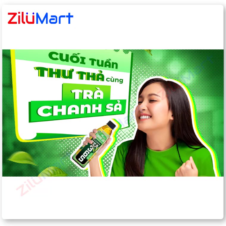 Trà BUPNON TEA365 Chanh Sả (lốc 6 chai) loại 500ml