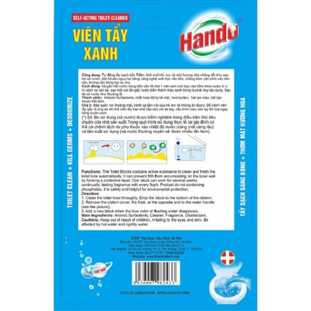 Combo 2 Viên Tẩy Bồn Cầu Hando