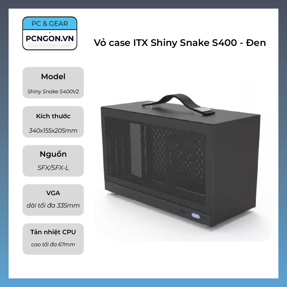 Shiny snake S400 mini ITX computer case -black
