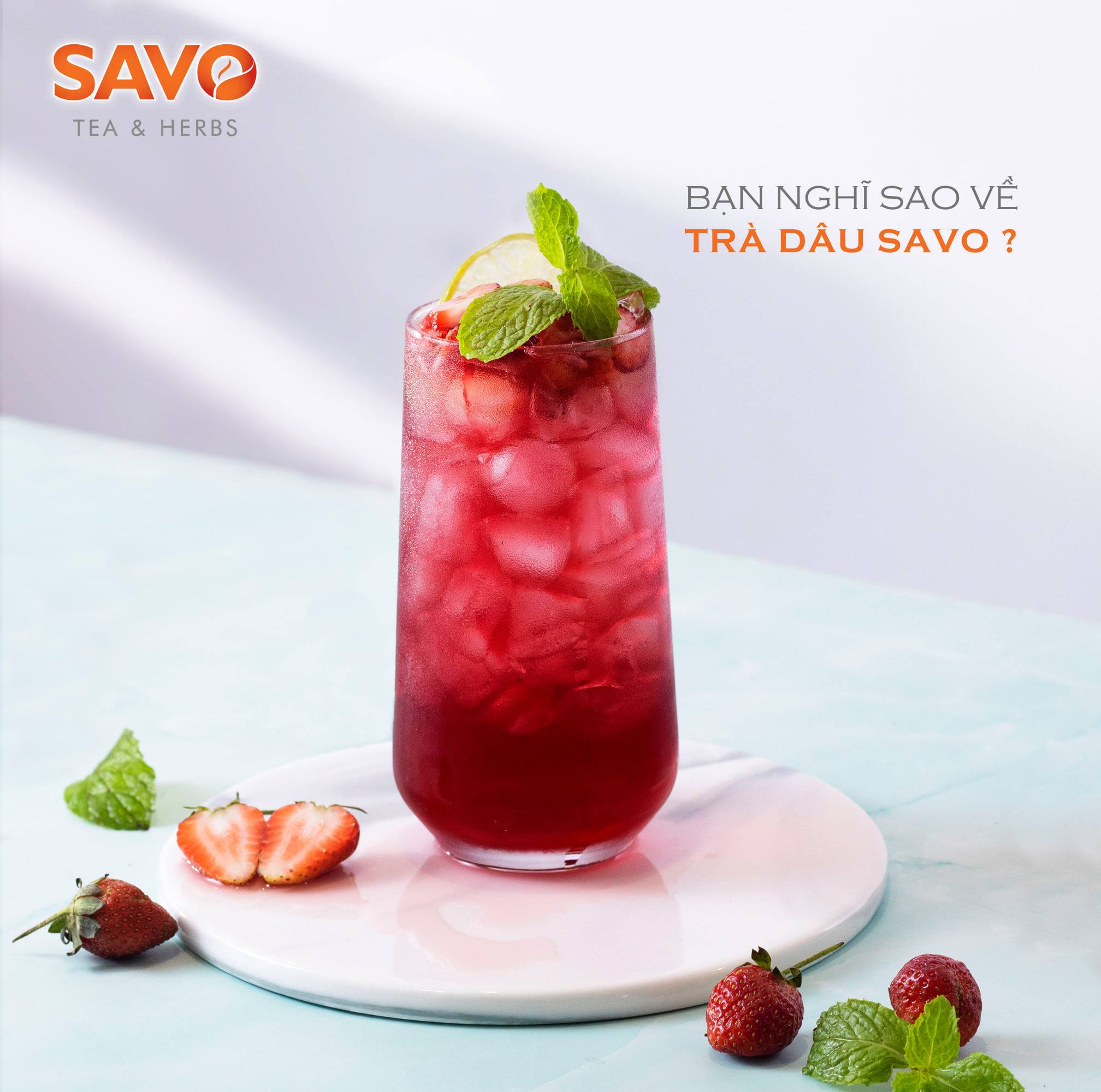 Trà Dâu Hòa Tan SAVO (Strawberry Icetea) - Túi 800g
