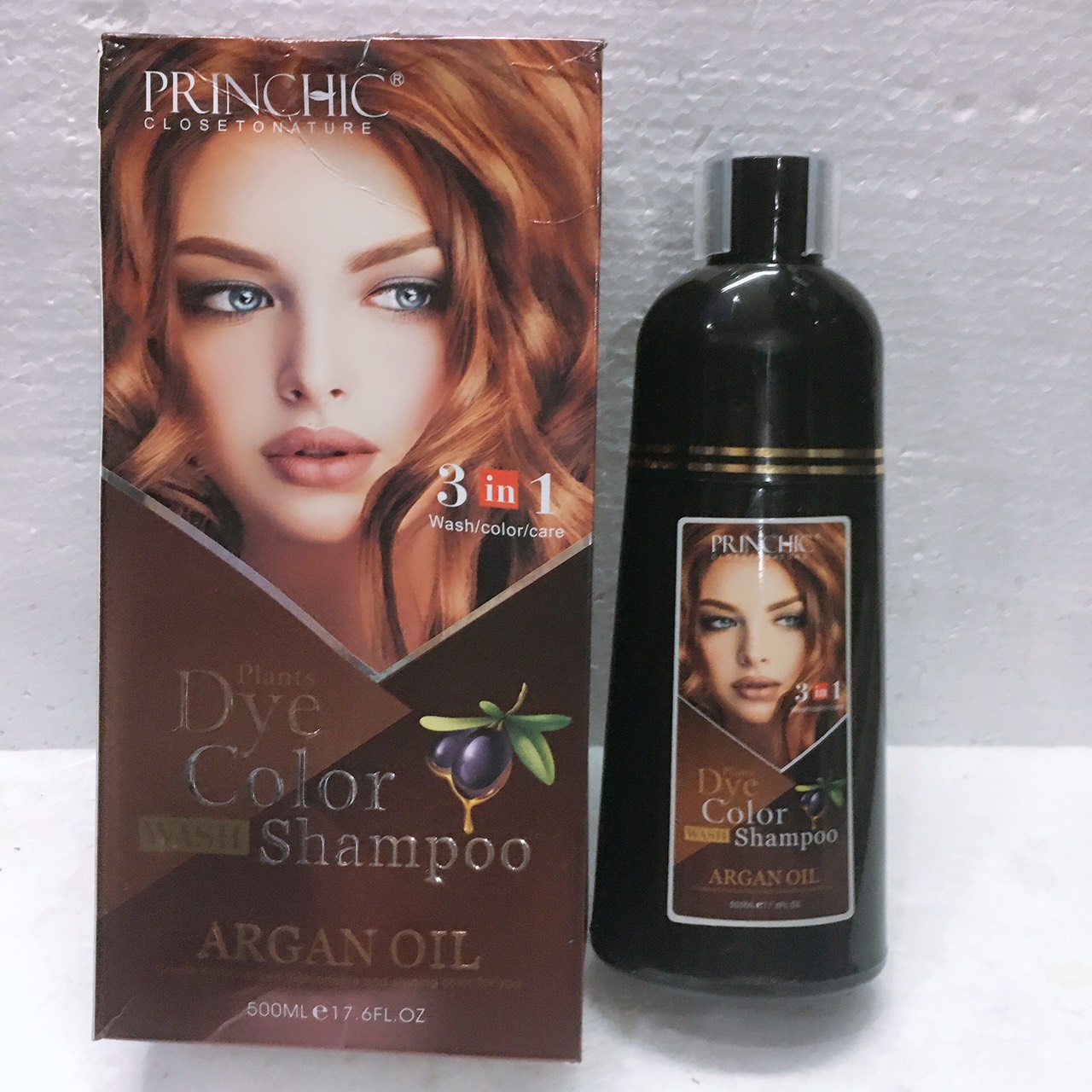 Argan oil Essence Dark Brown Hair Dye Shampoo Color Shampoo for Women