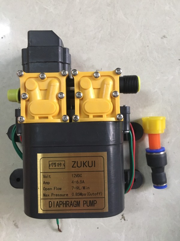 Máy bơm đôi ZUKUI tăng áp lực nước mini 12V 120W Lưu lượng 9L/phút Tự động hút và ngắt nước