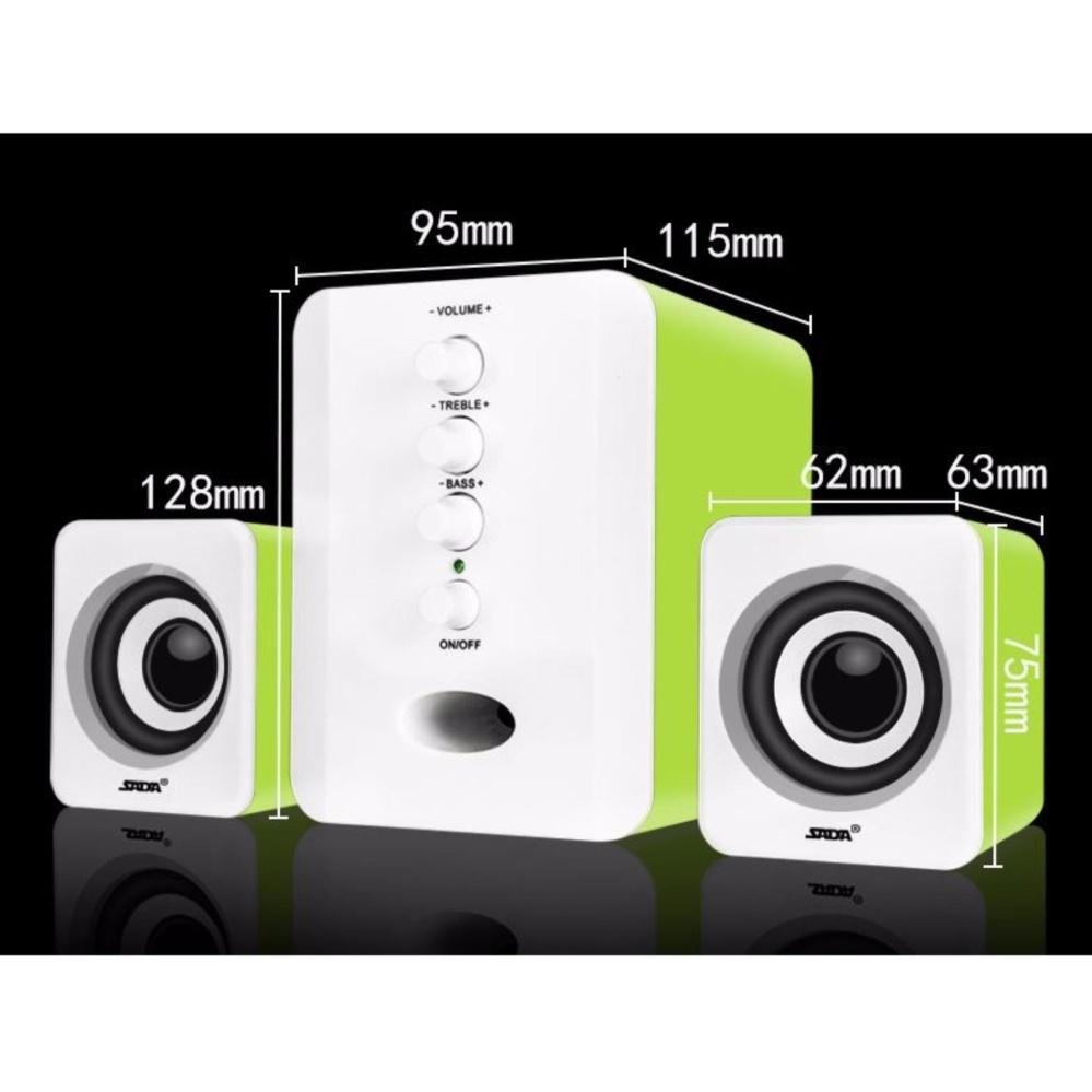 Loa máy tính mini, Chọn Ngay Bộ Loa Máy Tính USB SADA D202 (Hàng Nhập Khẩu)