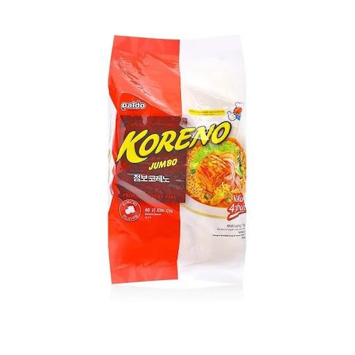 BÁO GIÁ MÌ JUMBO KORENO VỊ BÒ CAY GÓI 1KG | Shopee Lazada Sendo Tiki mới nhất 24 Mì ăn liền Koreno Jumbo vị kim chi/ bò cay Paldo túi 1Kg (10gói x 100g)