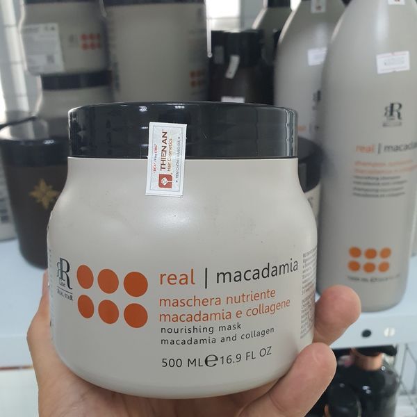 Bộ gội Ủ hấp tóc hấp phục hồi tóc kem hấp hấp tóc MACADAMIA STAR hũ  350ml  + hấp 500ml