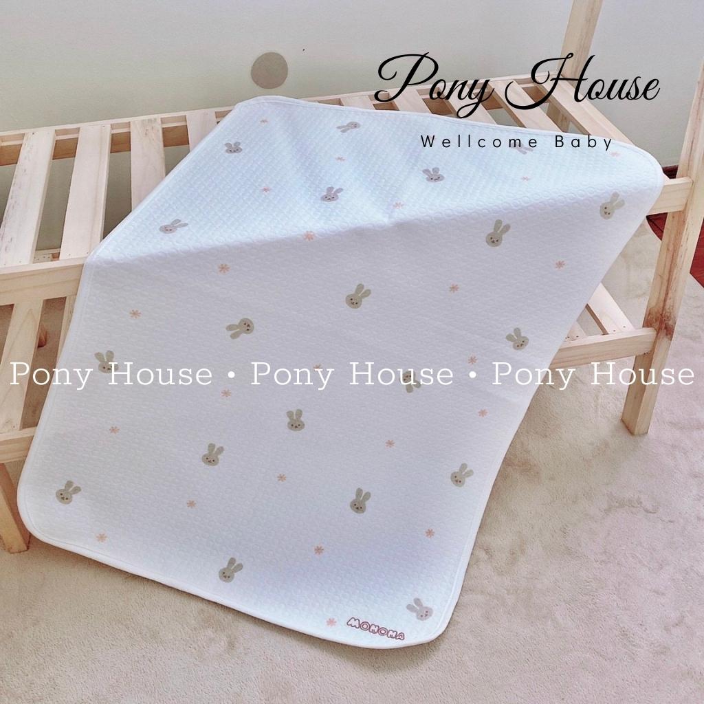 Lót chống thấm cotton - tấm lót thay tã bỉm chống thấm cho bé sơ sinh 4 lớp kt 50* 70cm