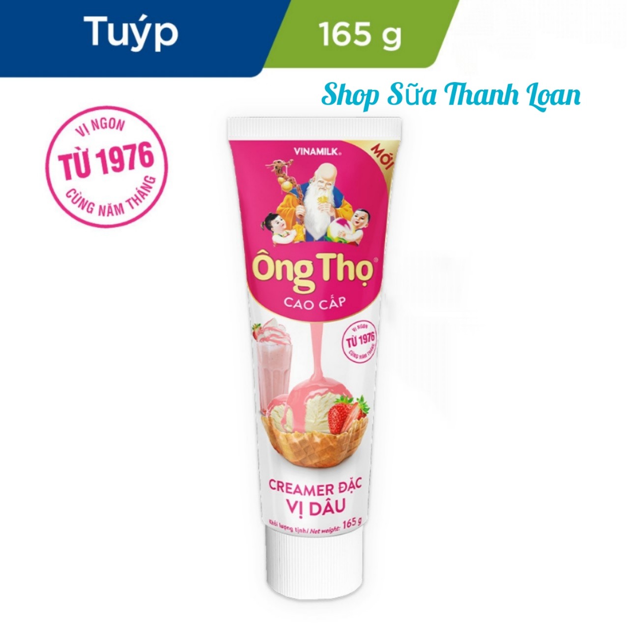 (HSD T12-2026) COMBO 3 TUÝP SỮA ĐẶC CÓ ĐƯỜNG ÔNG THỌ ĐỎ - TUÝP 165G.