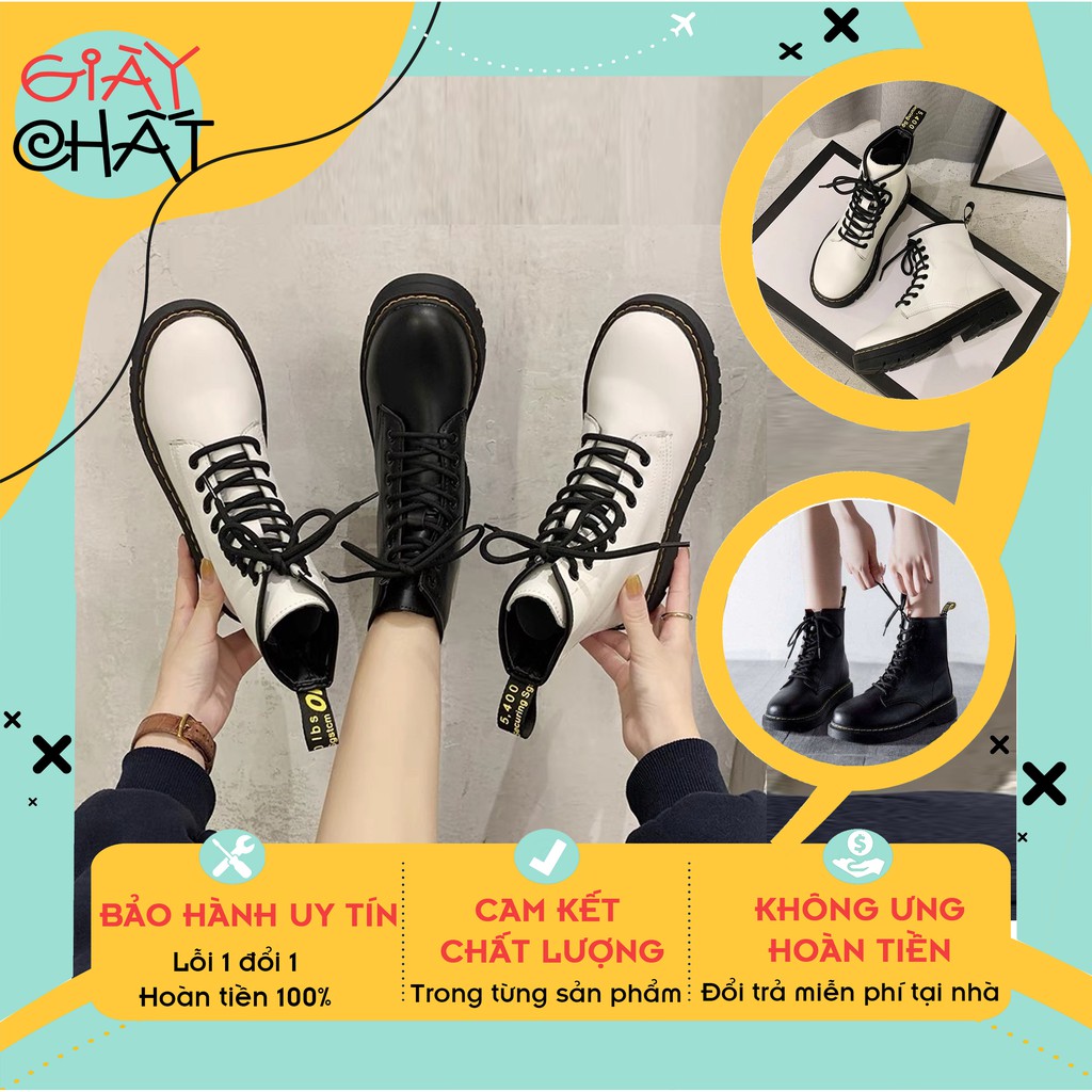 Giày bốt nữ cổ lửng Bốt nữ thấp cổ hot trend phong cách Hàn Quốc