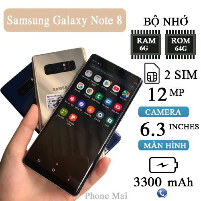 Điện Thoại Samsung Galaxy Not8 2Sim Ram 6G/64G Nhập Khẩu Nguyên Zin 98% - Chơi PUBG, Liên Quân, Free Fire mượt