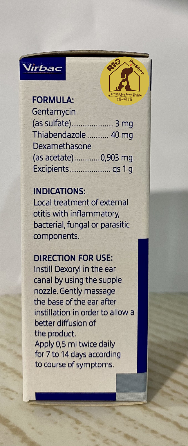 Dexoryl 10g ( Xử lý viêm/ghẻ tai )