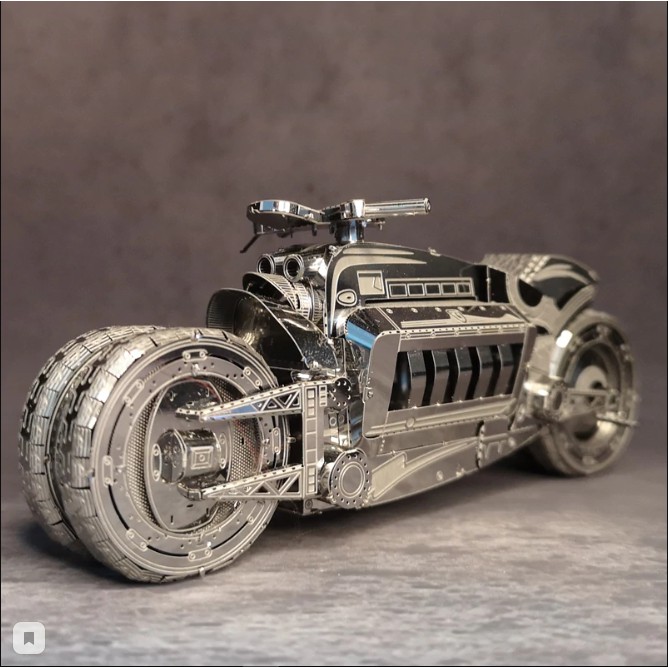 Mô hình 3D kim loại lắp ráp mô tô Dodge Tomahawk [ Chưa Lắp ]