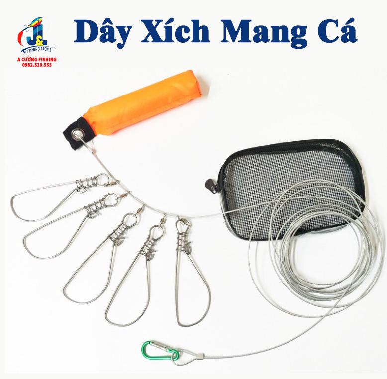 Dây xích mang cá móc mang cá 5m