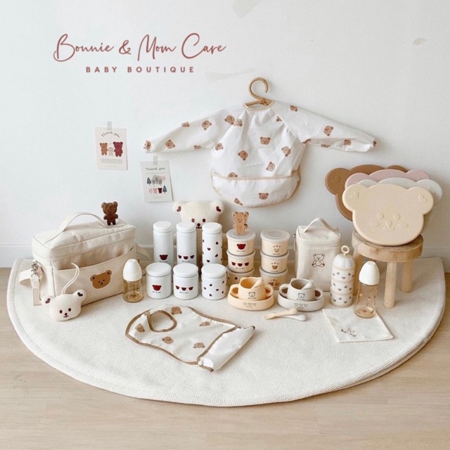 🐻 Set ăn dặm silicon cao cấp Gấu Dottodot x Bluemama