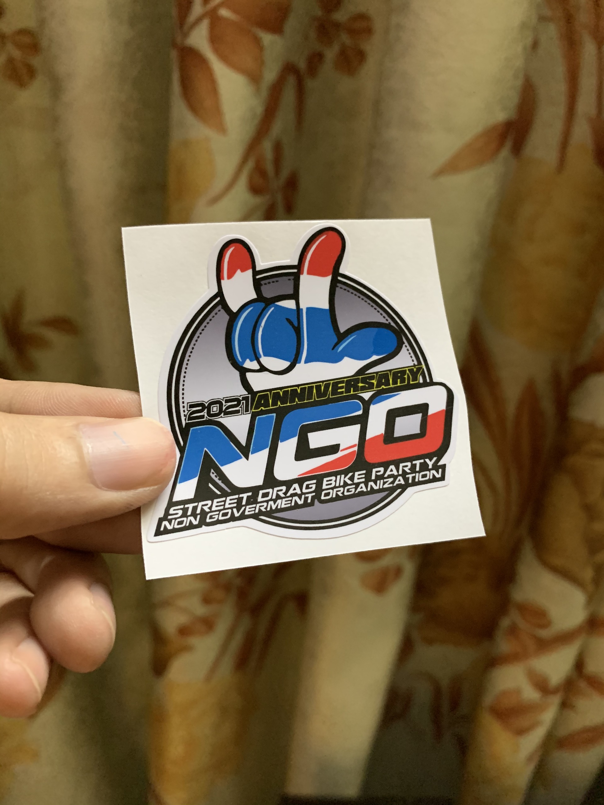Tem Stickers NGO thái lan 2021 dán xe [6*5.2cm] 8K/cặp