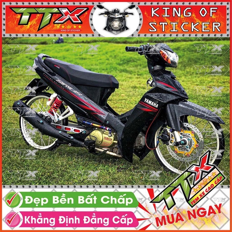 Tem sirius 110 chỉ đỏ , xám đỏ đen
