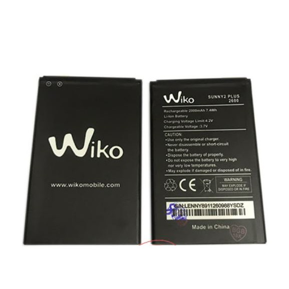 Pin Wiko Sunny 2 plus bảo hành đổi mới