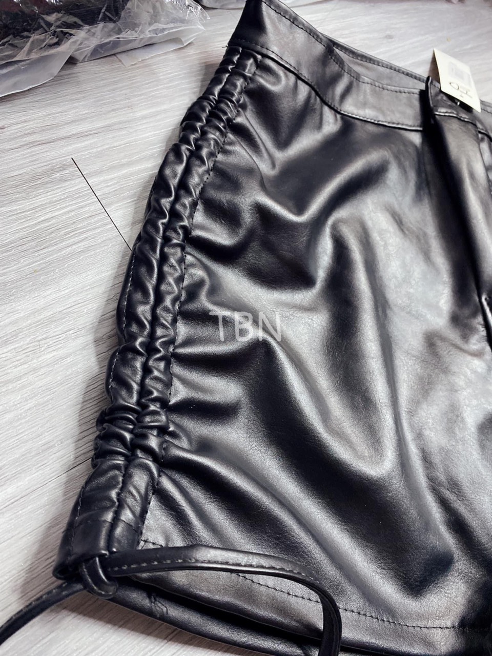 Chân Váy Da Rút Dây 2 Bên,Chân Váy Nữ,LY STORE