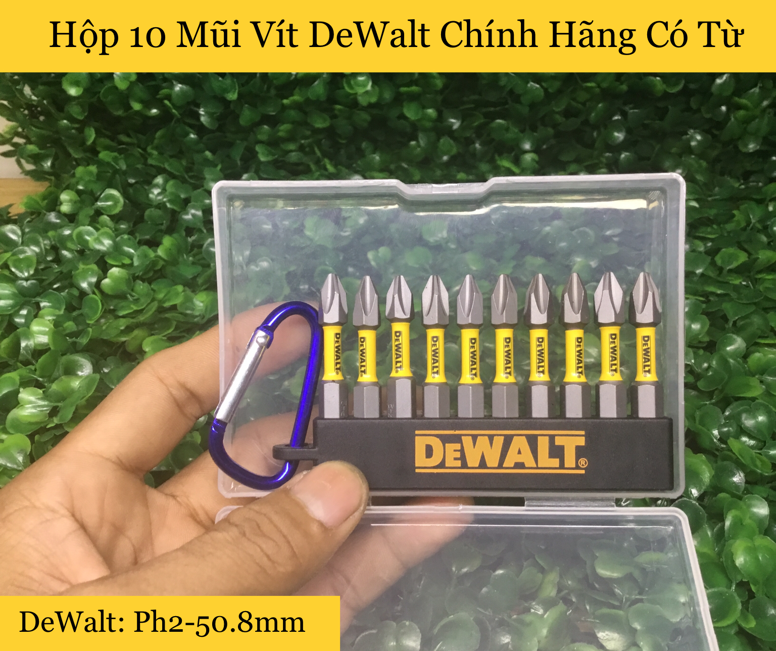 [HCM]Bộ 10 Mũi Vít DeWalt Chính Hãng Có Từ Ph2-52mm