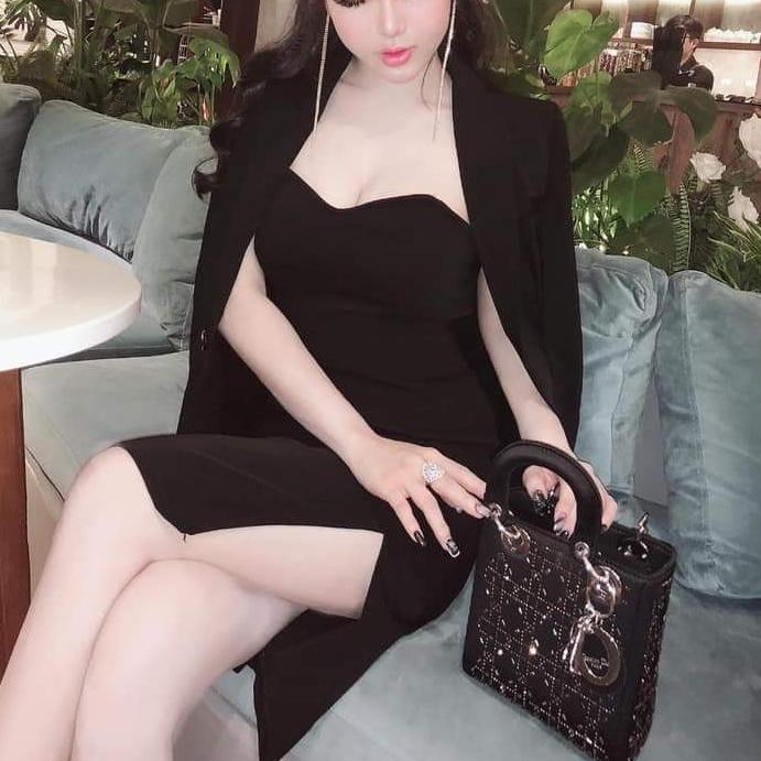 đầm body cúp ngực áo khoác vest