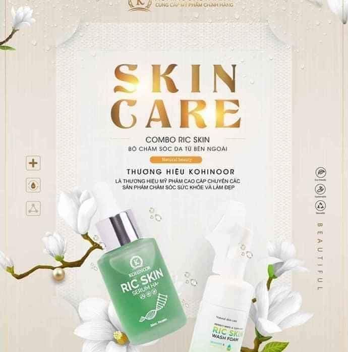 [HCM]combo SE.RUM RIC SKIN + SƯA RƯA MĂT RIC SKIN
