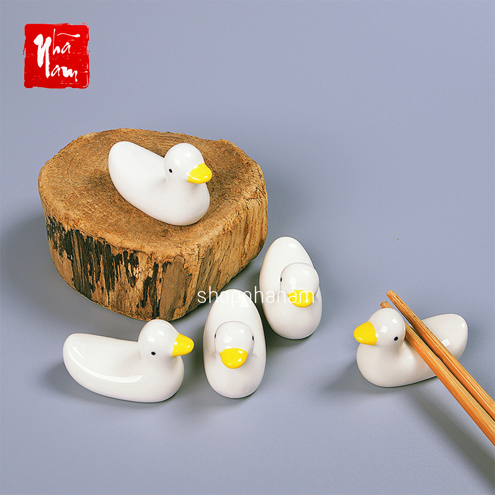 Tượng gác đũa vịt gốm sứ phụ kiện bàn ăn