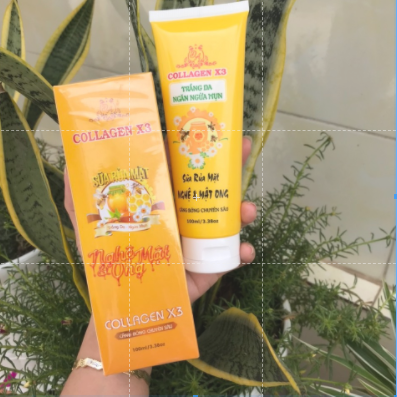Sữa rửa mặt collagen x3
