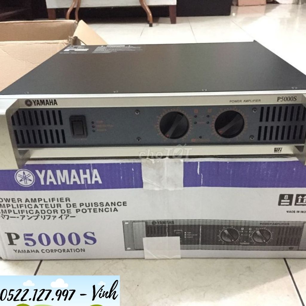 Cục đẩy công suất Yamaha P5000S - nhập khẩu loại 1 năm 2023 -  24 sò lớn Toshiba 8 biến trở, mặt phay nhôm, nguôn đồng tròn - Gia Khang Shop