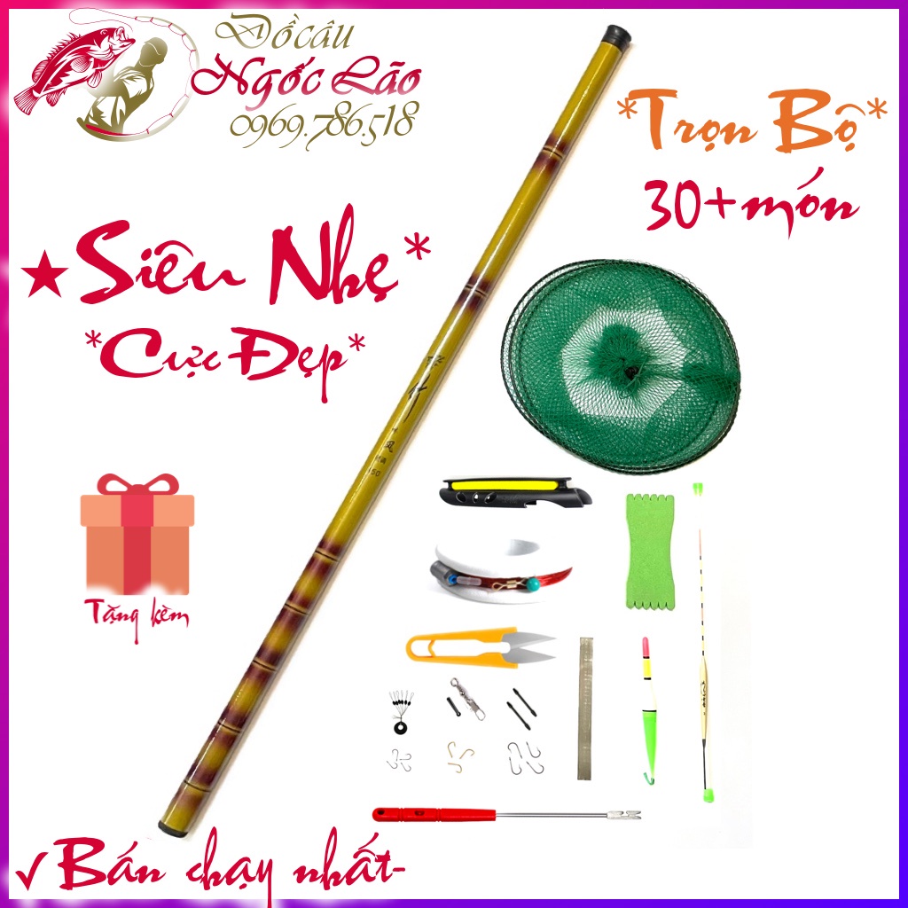 Cần câu cá giá rẻ - siêu cảm giác - phiêu phong - chuyên câu tay, câu đơn, câu đài, câu sông suối ao hồ ✓ bộ combo hàng tốt giá rẻ