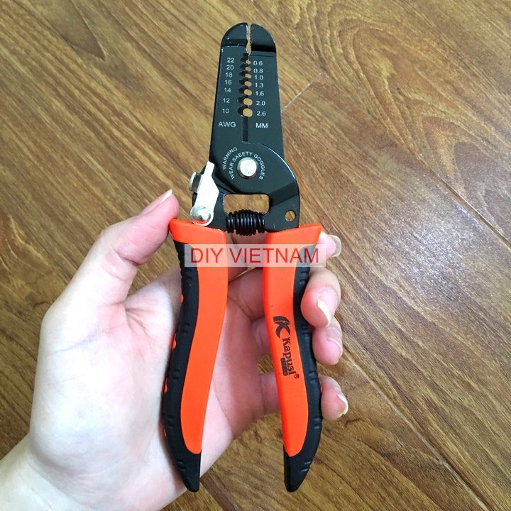 KÌM TUỐT DÂY ĐIỆN KAPUSI NHẬT BẢN - PHÙ HỢP VỚI NHIỀU TIẾT DIỆN LÕI DÂY - CÓ KHÓA AN TOÀN KHI SỬ DỤNG - BẢO HÀNH 1 ĐỔI 1 TRONG 7 NGÀY, kềm tuốt dây điện, kem tuot day, kềm tuốt dây nhật bản, kềm tuốt dây kapusi, kềm kapusi