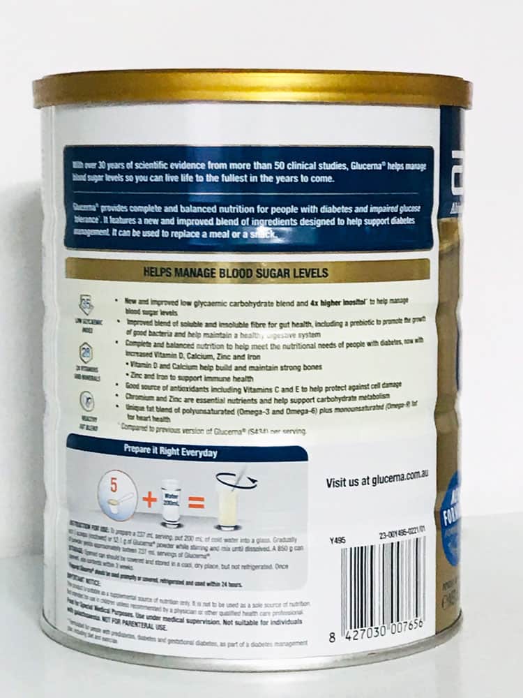 Sữa bột cho người tiểu đường Abbott Glucerna của Úc 850g