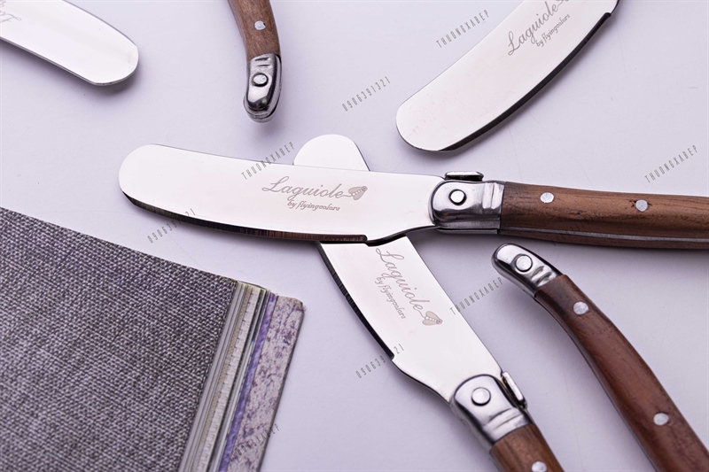 Bộ 6 Dao Bơ Cán Gỗ Laguiole (Pháp) 16cm