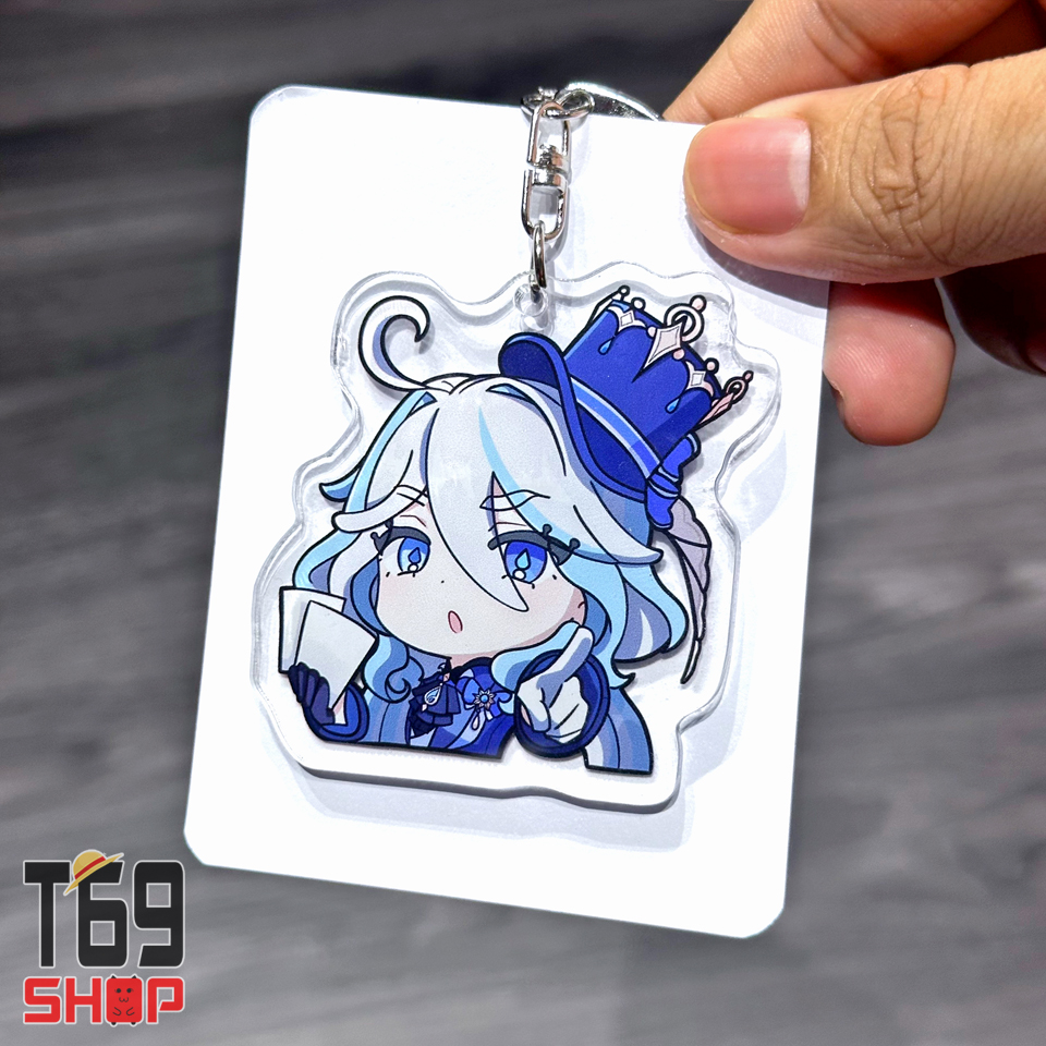 Móc khóa mica Furina - game Genshin Impact (Loại cao cấp - Hình in ép giữa 2 mặt mica) [T69 Shop]