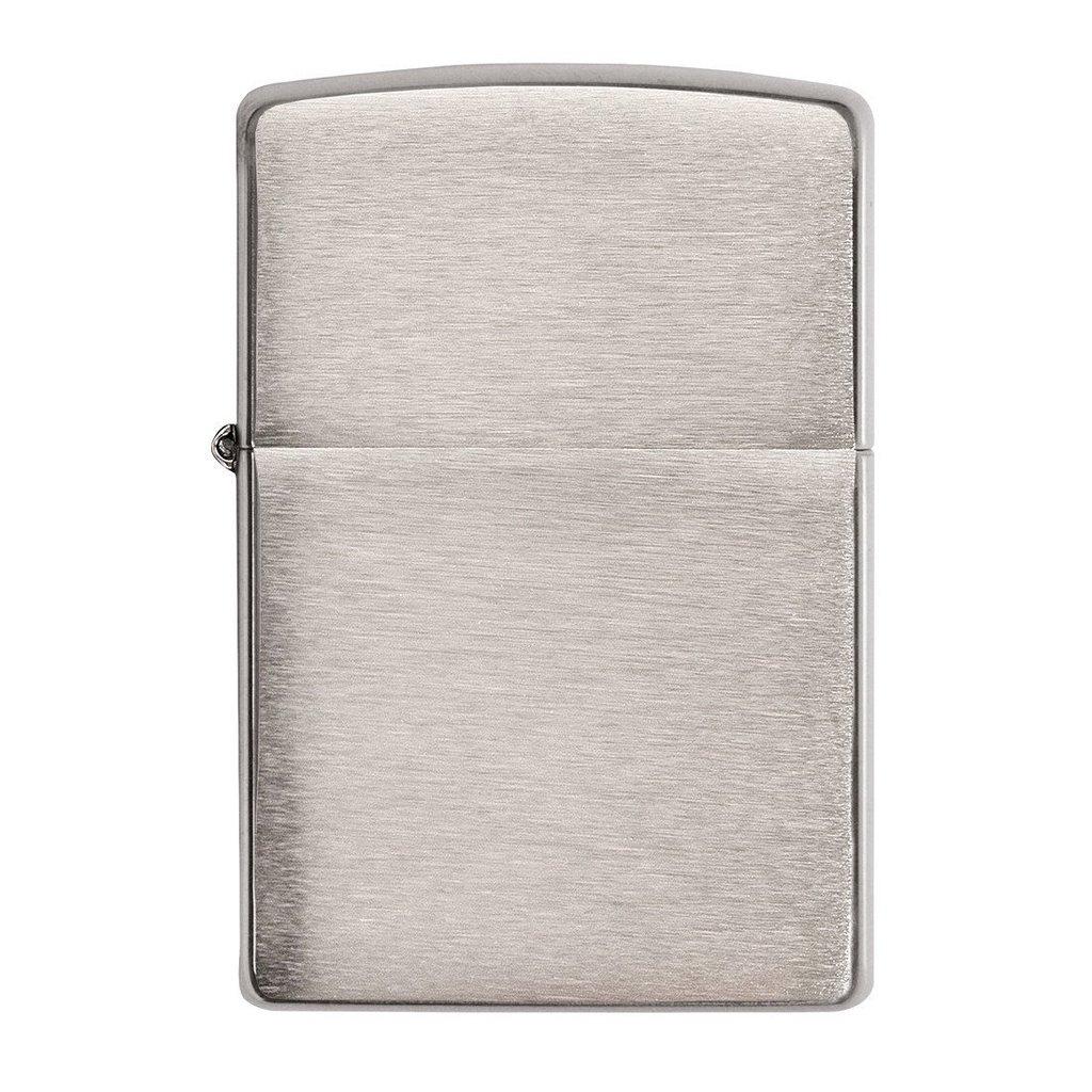 Bật Lửa Zippo Brushed Chrome Bạc Xước Vân Ngang