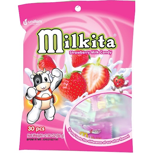 Kẹo sữa bò milkita (socola, dâu, sữa, dưa gang)