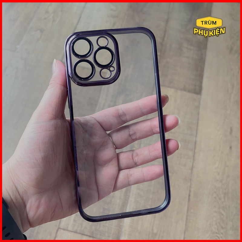 Ốp lưng totu cao cấp lưng trong viền màu cho iphone 14 pro max 14 pro 13 pro max 13 pro