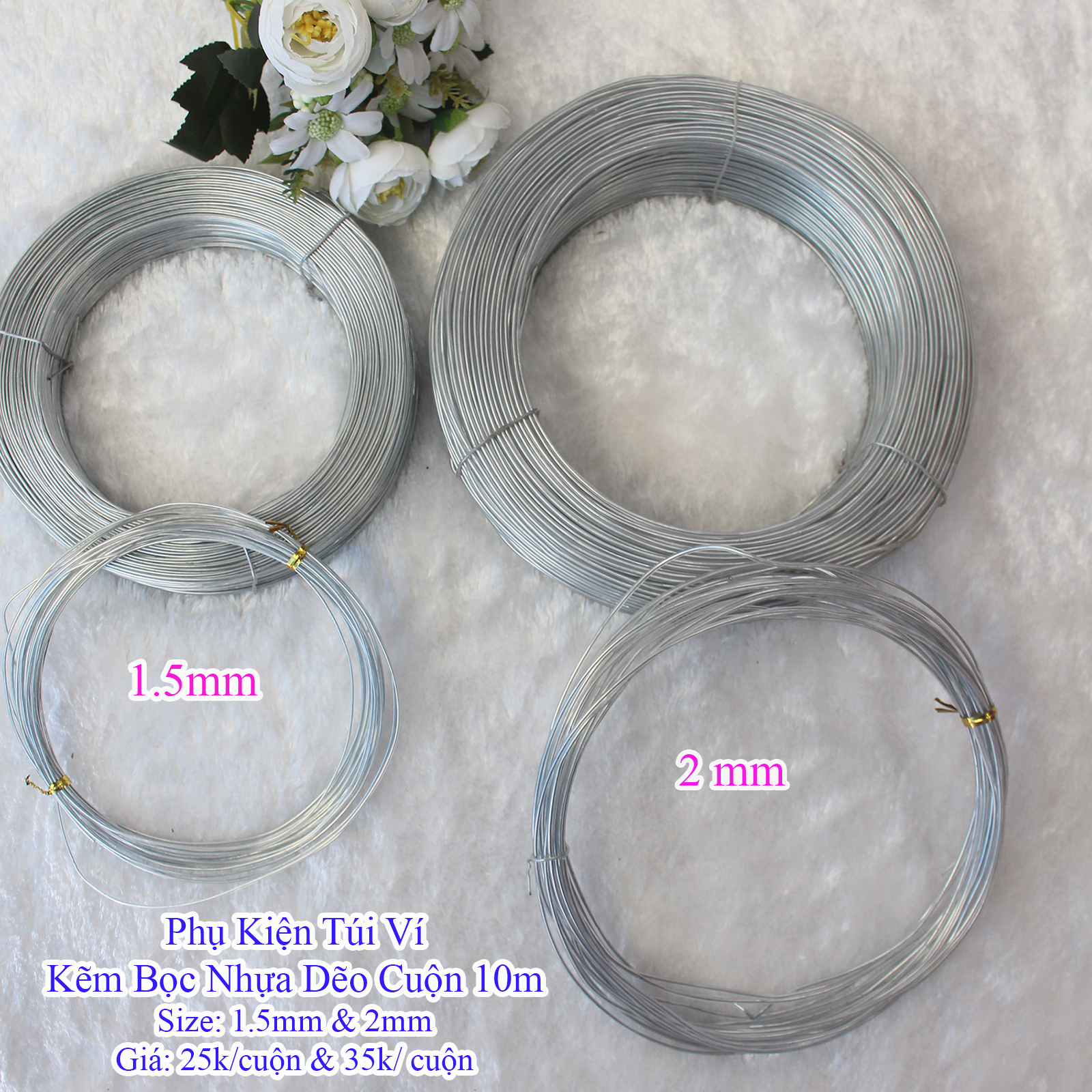 Kẽm Bọc Nhựa Dẻo Cuộn 10m