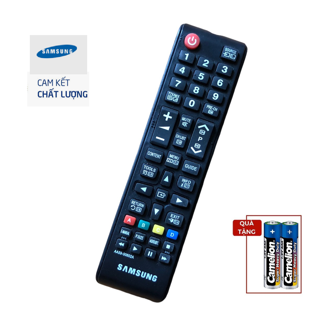 Điều khiển tv samsung ngắn - tốt - remote điều khiển tv samsung ngắn - tốt - đầu bấm điều khiển tv samsung ngắn - tốt - tặng kèm pin