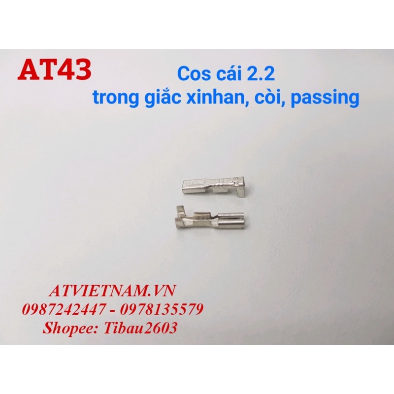 Cos cái 2.2 trong jack xinhan, jack còi, passing - AT43 ( 1 bịch/50 cái)
