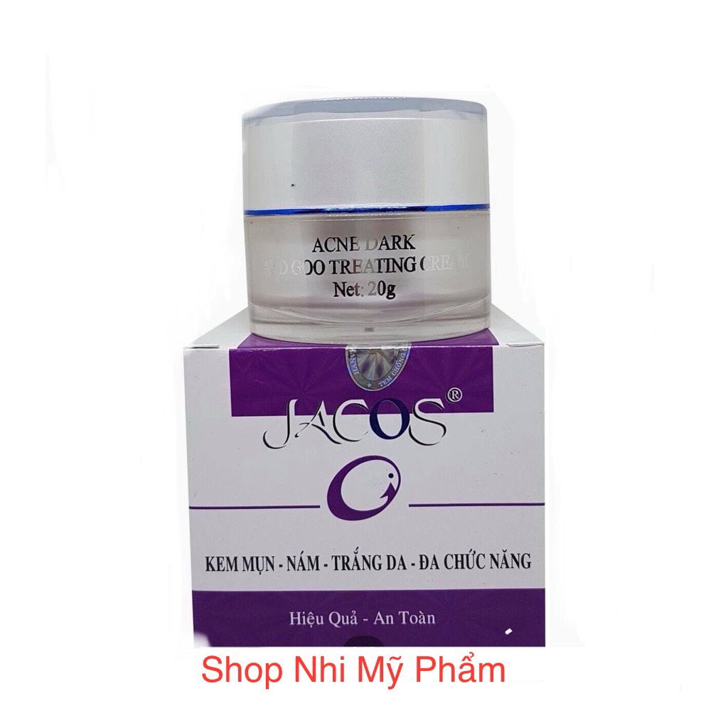 Kem Ngừa Mụn Mờ Thâm Nám Dưỡng Trắng Da Đa Chức Năng JACOS 20GR