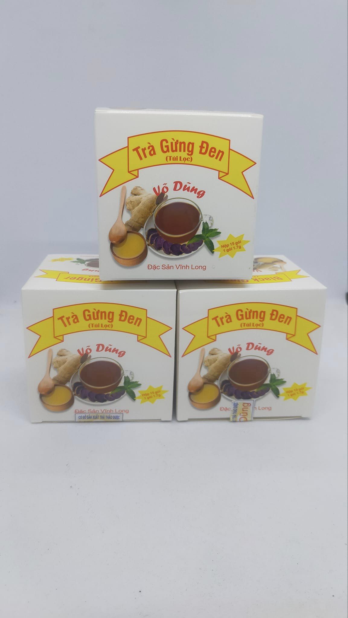 HOT - Combo 3 Hộp - Trà Gừng Đen (Ngải Tím)