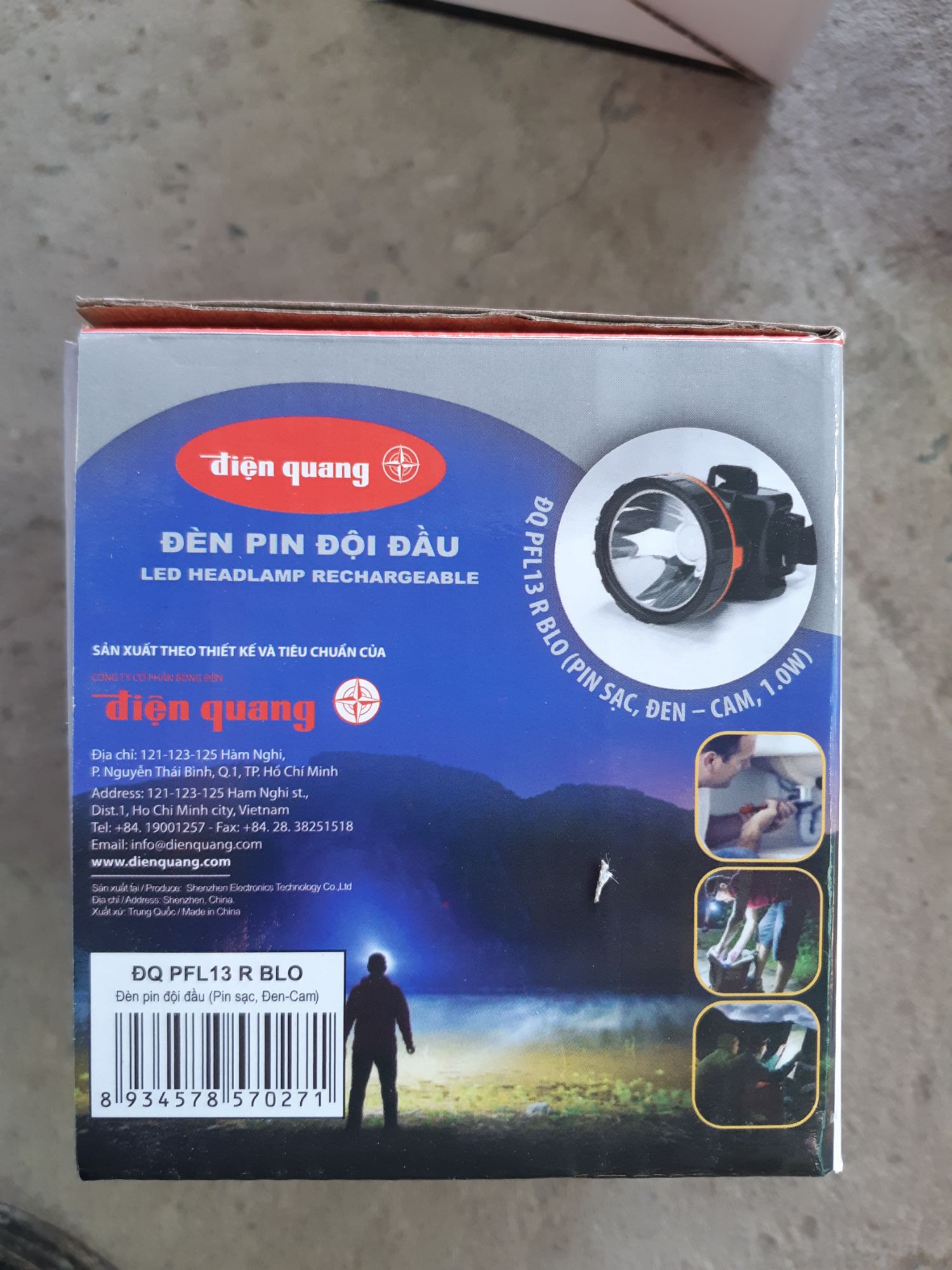 Đèn pin đội đầu ĐIỆN QUANG 1.0W