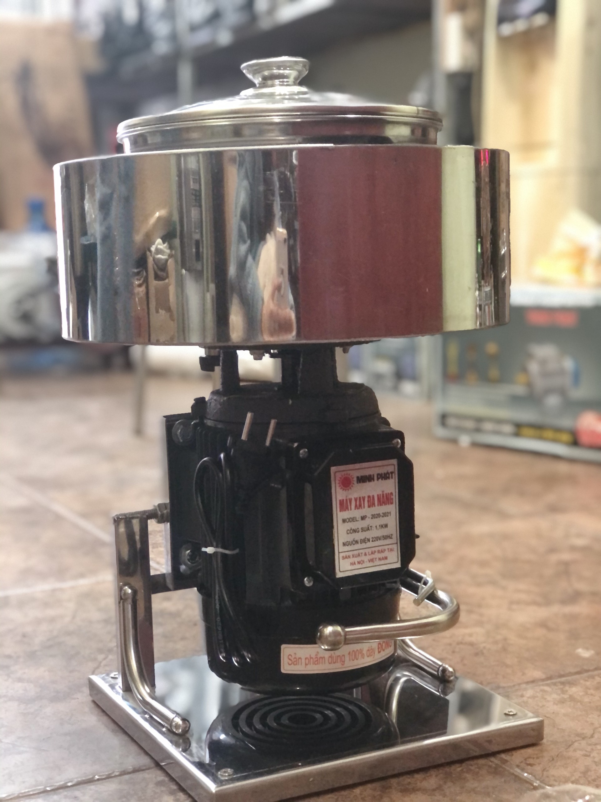 Máy quết chả, Máy làm chả lụa, Cối phết chả 1,1KW